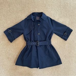 F21 Navy Lightweight Short Sleeve Jacket